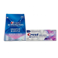 Відбілювальні смужки Crest 3D Whitestrips Sensitive & Gentle+паста