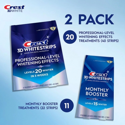 Набір смужок Crest 3D Whitestrips Professional Transformation+Monthly