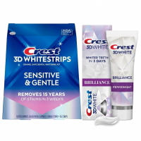 Відбілювальні смужки Crest 3D Whitestrips Sensitive&Gentle+паста 